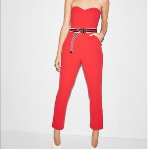 Express Strapless Sweetheart Neckline Jumpsuit